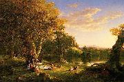 Thomas Cole The Picnic USA oil painting artist